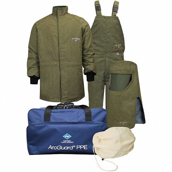 Arc Flash Clothing Kit: Small, Bib Overalls & Short Coat