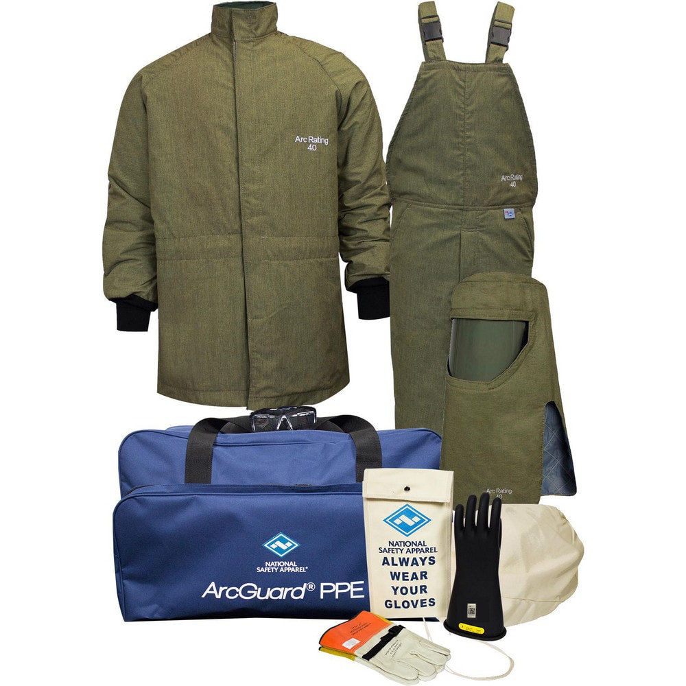 Arc Flash Clothing Kit: X-Large, Bib Overalls & Short Coat