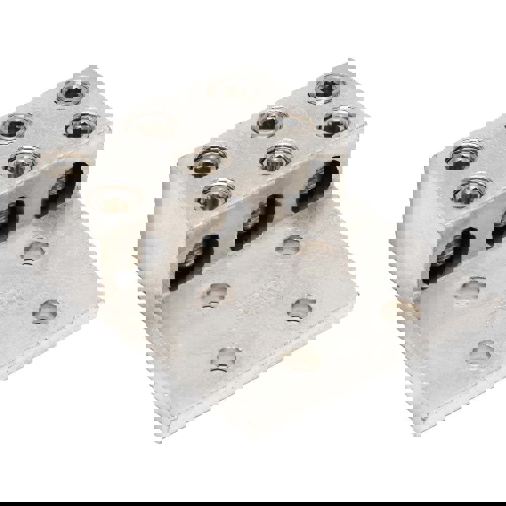 Rectangle Ring Terminal: Non-Insulated, 2 (Strand) AWG, Lug Connection