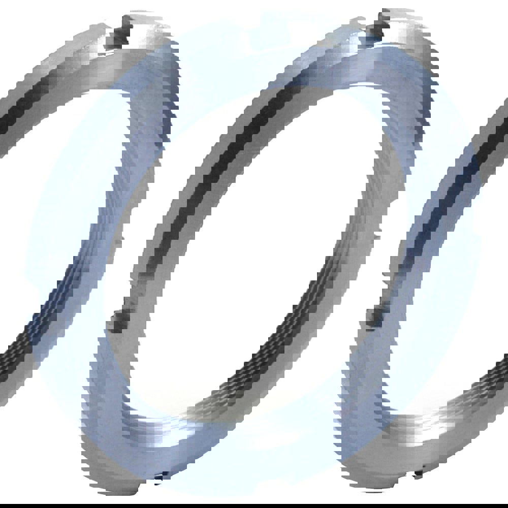 Slotted Lock Nut: Lock Washer, M25x1.5, Class 1030 Steel, Bright/Uncoated