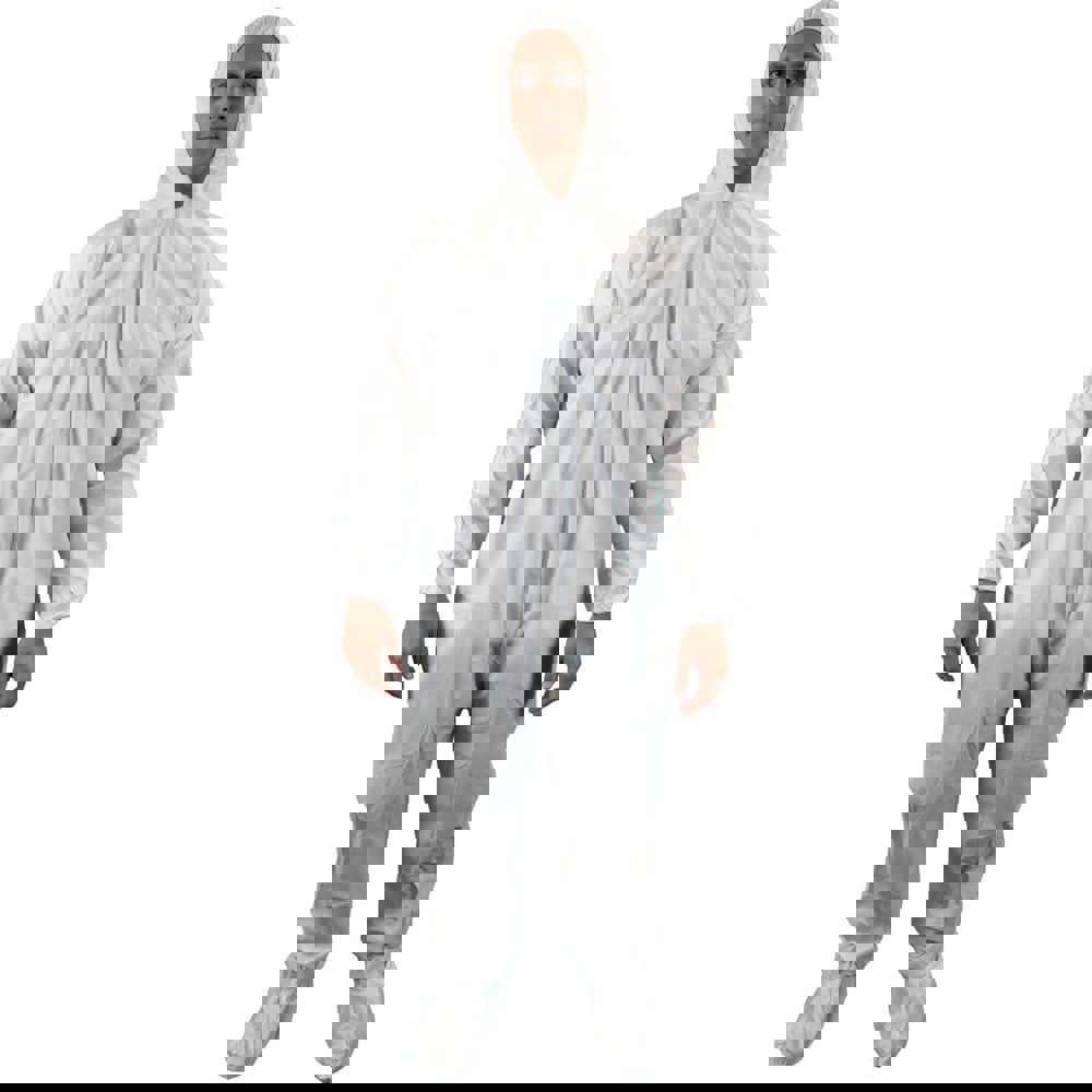 Disposable Coveralls & Overalls; Protection Type: Non-Hazardous Liquid Splash ; Garment Style: Coveralls ; Size: 2X-Large ; Material: Microporous Film ; Closure Type: Zipper ; Number Of Pockets: 0