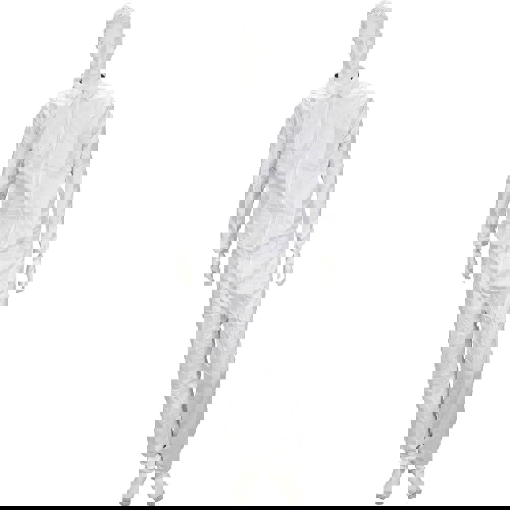 Coverall: White, Non-Disposable, 3XL, 50G, Pack