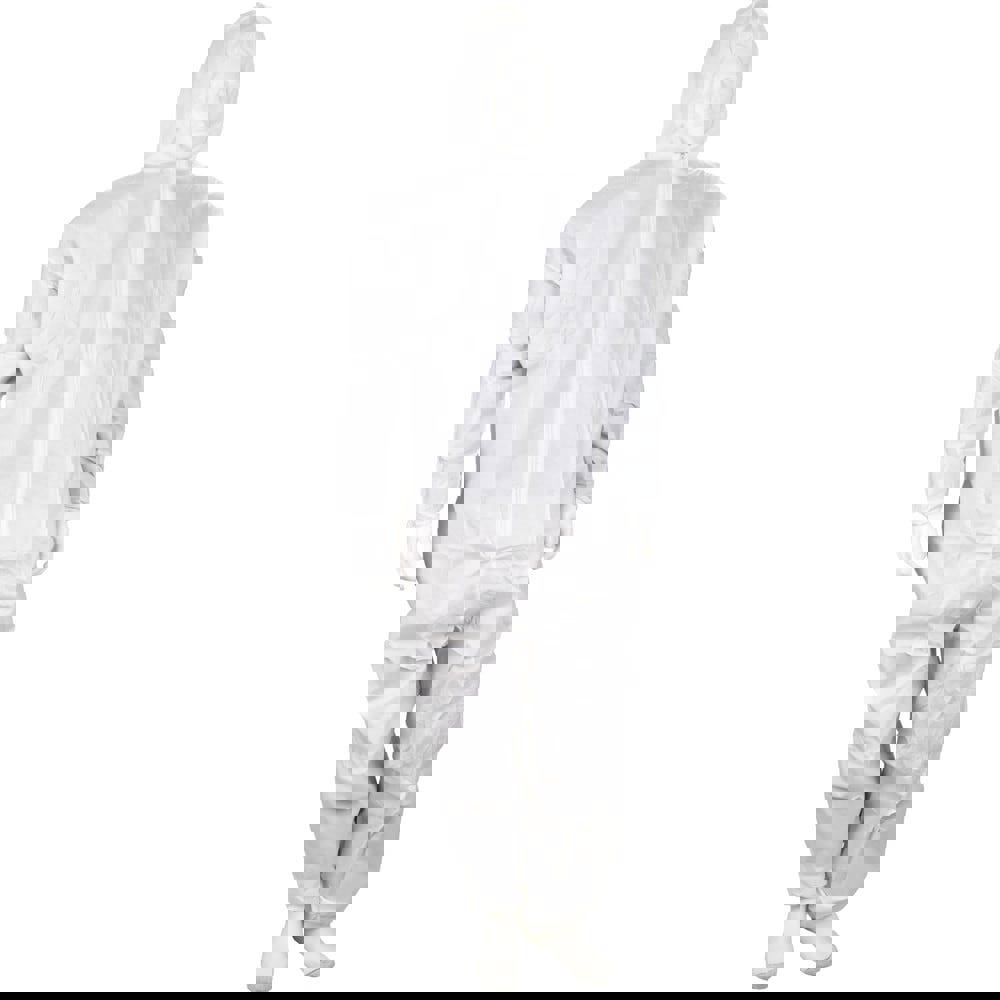 Coverall: White, Non-Disposable, Small, 50G, Pack