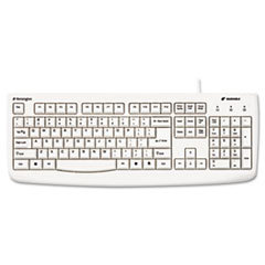 Pro Fit Usb Washable Keyboard, 104 Keys, White