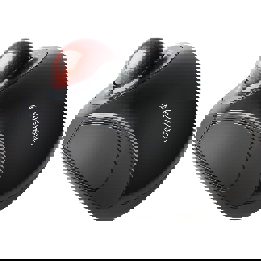 ORBIT WIRELESS MOBILE TRACKBALL, 2.4 GHZ FREQUENCY/30 FT WIRELESS RANGE, LEFT/RIGHT HAND USE, BLACK/RED