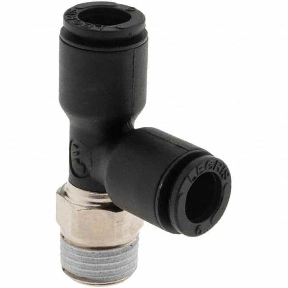 Push-To-Connect Tube Fitting: Male Run Tee, 1/8
