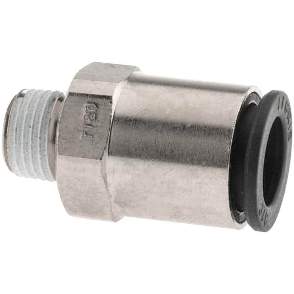 Push-To-Connect Tube to Male NPT Tube Fitting: Connector, 3/8