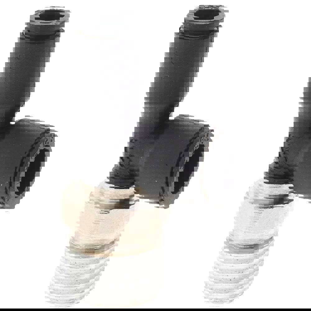 Push-To-Connect Tube Fitting: Male Run Tee, 1/4