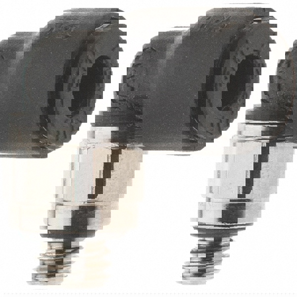 Push-To-Connect Tube Fitting: Male Elbow, #10-32 Thread, 1/8