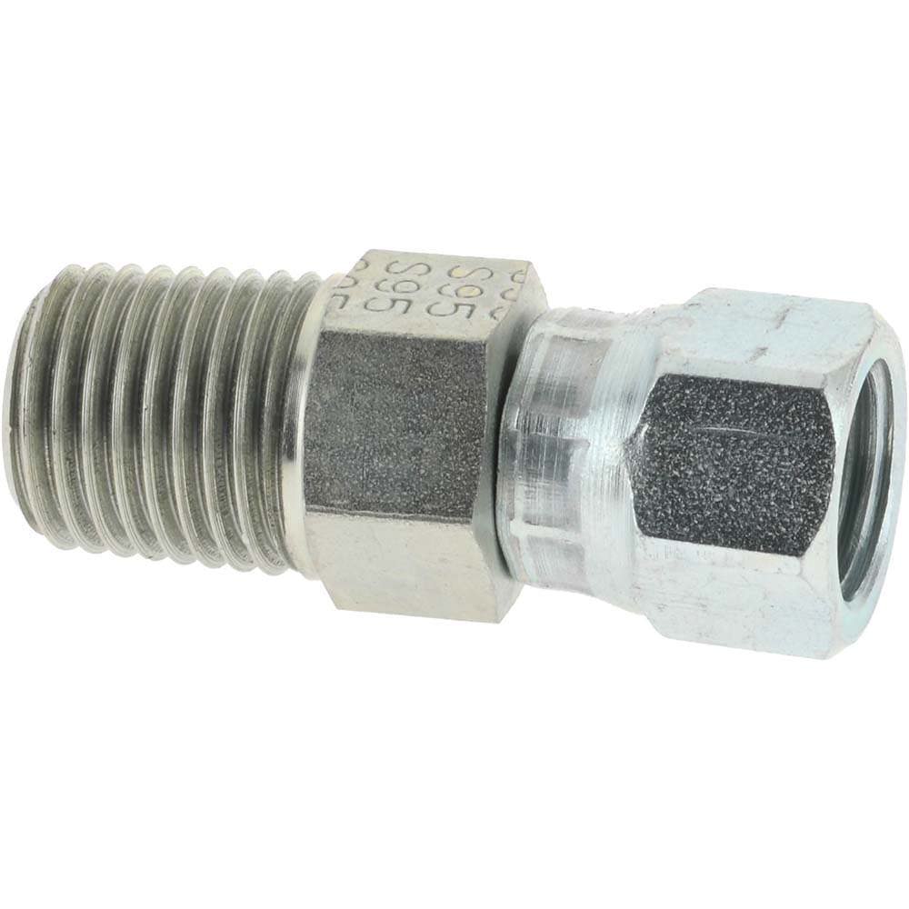 Steel Flared Tube Connector: 1/4