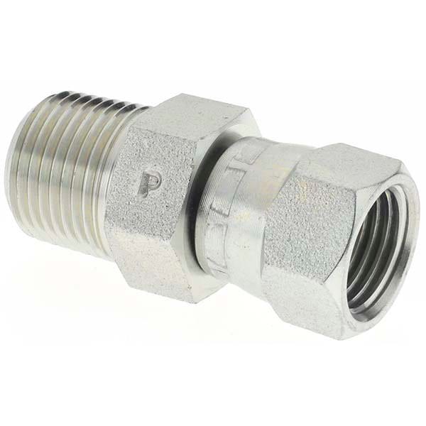 Steel Flared Tube Connector: 3/8