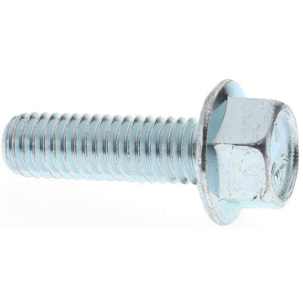 Serrated Flange Bolt: 3/8-16 UNC, 1-1/4
