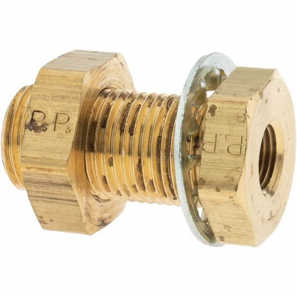 Industrial Pipe Anchor Coupling: 1/8-27 Female Thread, 5/8-18 Male Thread, MNPTF x FNPTF