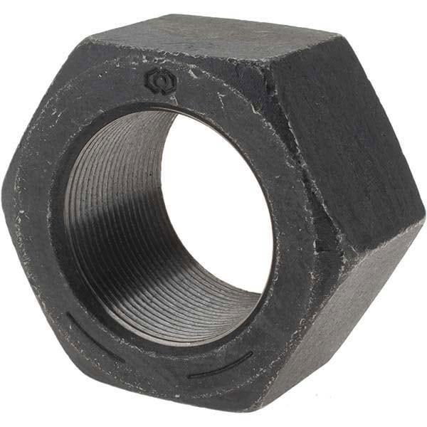 Hex Nut: 2-12, Grade 8 Steel, Zinc Yellow Dichromate Finish