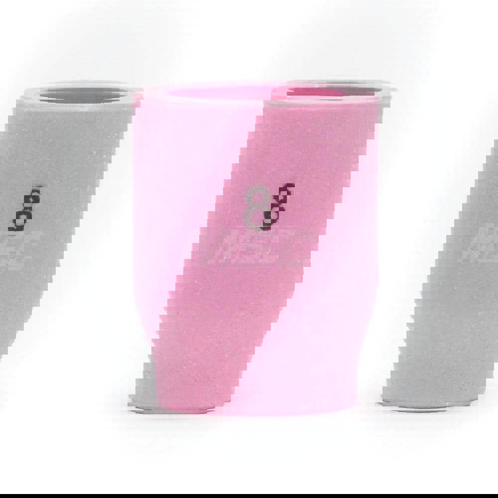 TIG Torch Nozzles; Nozzle Size: #8 ; Overall Diameter: Standard ; Orifice Size: 1 (Inch); Orifice Size: 25.50 (mm); Material: Alumina ; Orifice Opening: 12.5 mm