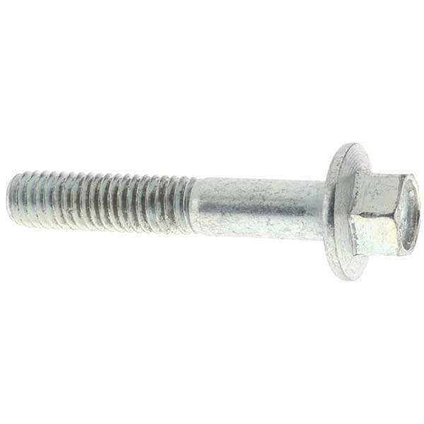 Smooth Flange Bolt: M6 x 1 Metric, 35 mm Length Under Head, Partially Threaded