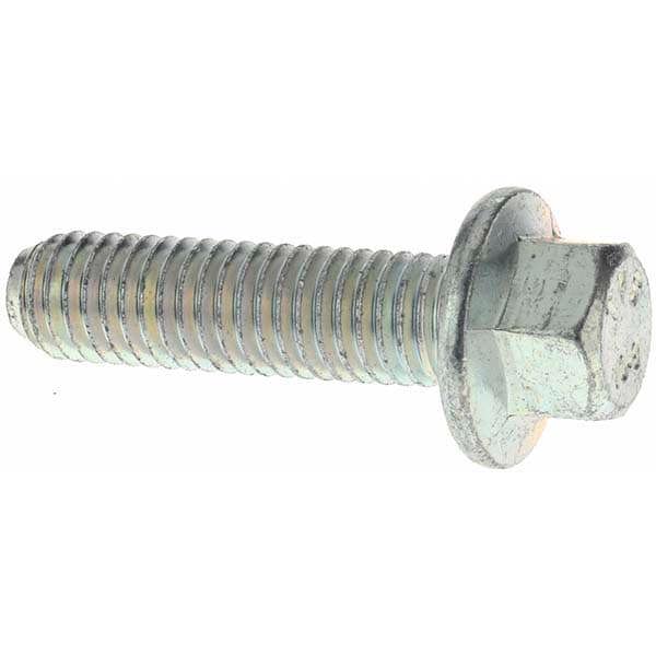 Smooth Flange Bolt: M8 x 1.25 Metric, 30 mm Length Under Head