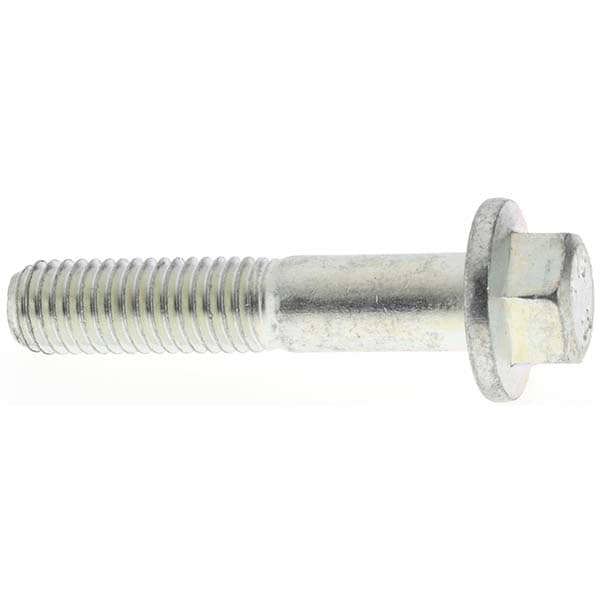 Smooth Flange Bolt: M10 x 1.5 Metric, 50 mm Length Under Head, Partially Threaded
