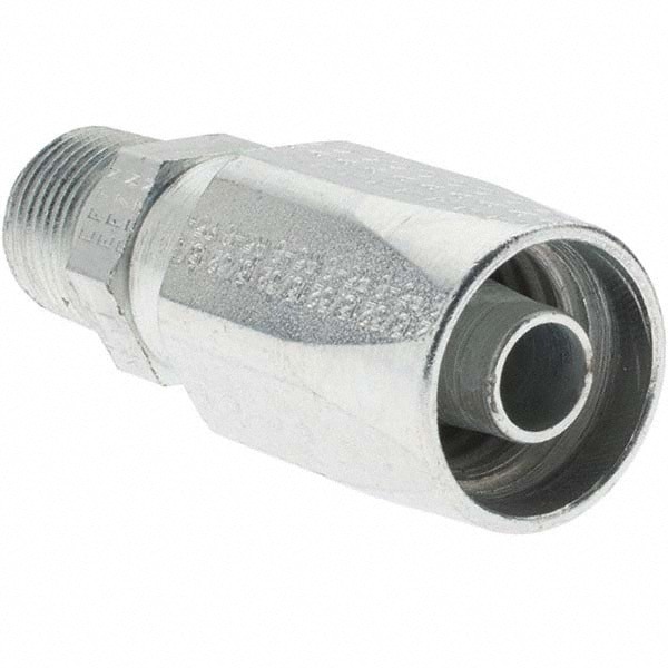 2 Piece, 3/8 NPT, Steel Reusable Hose Ma