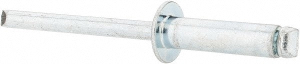 Open End Blind Rivet: Size 68, Dome Head, Steel Body, Steel Mandrel