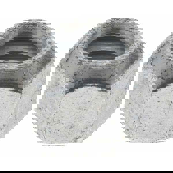 Hex Lock Nut: Distorted Thread, 5/16-18, Grade C Steel, Zinc-Plated with Wax