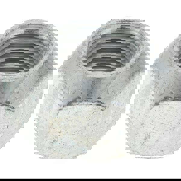 Hex Lock Nut: Distorted Thread, 9/16-18, Grade C Steel, Zinc-Plated with Wax