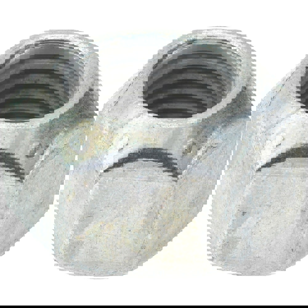 Hex Lock Nut: Distorted Thread, 5/8-18, Grade C Steel, Zinc-Plated with Wax