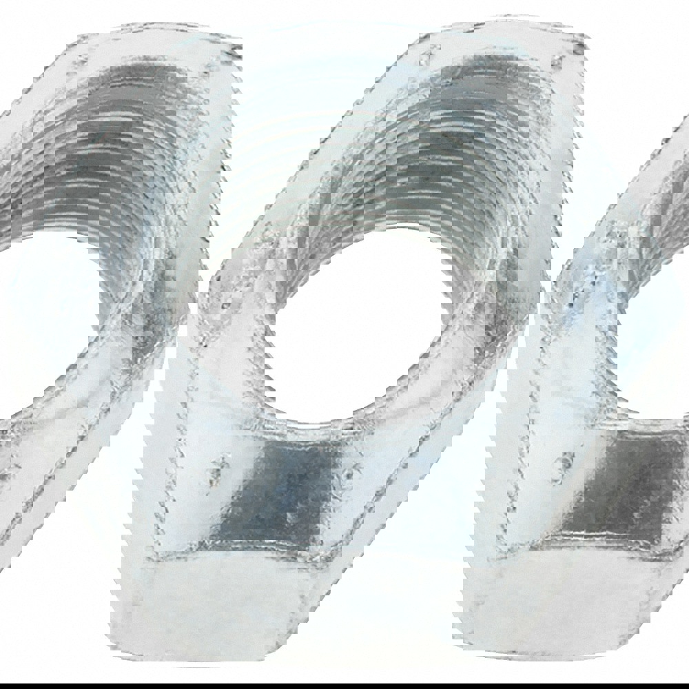 Hex Lock Nut: Distorted Thread, 3/4-16, Grade C Steel, Zinc-Plated with Wax