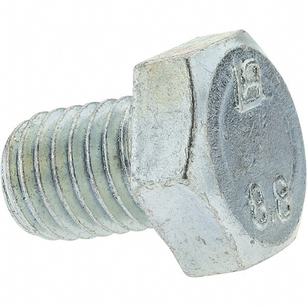 Hex Head Cap Screw: M12 x 1.75 x 16 mm, Grade 8.8 Steel, Uncoated