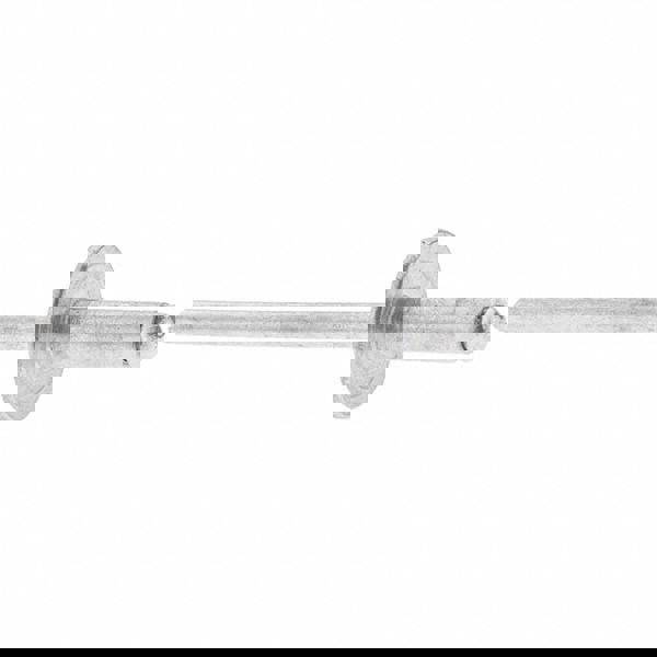 Open End Blind Rivet: Size 44, Large Flange Dome Head, Aluminum Body, Aluminum Mandrel