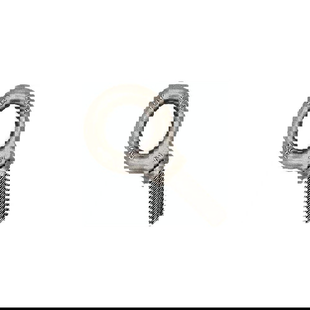 Fixed Lifting Eye Bolt: With Shoulder, 3,200 lb Capacity, 9/16-12 Thread, Grade 1030 Steel