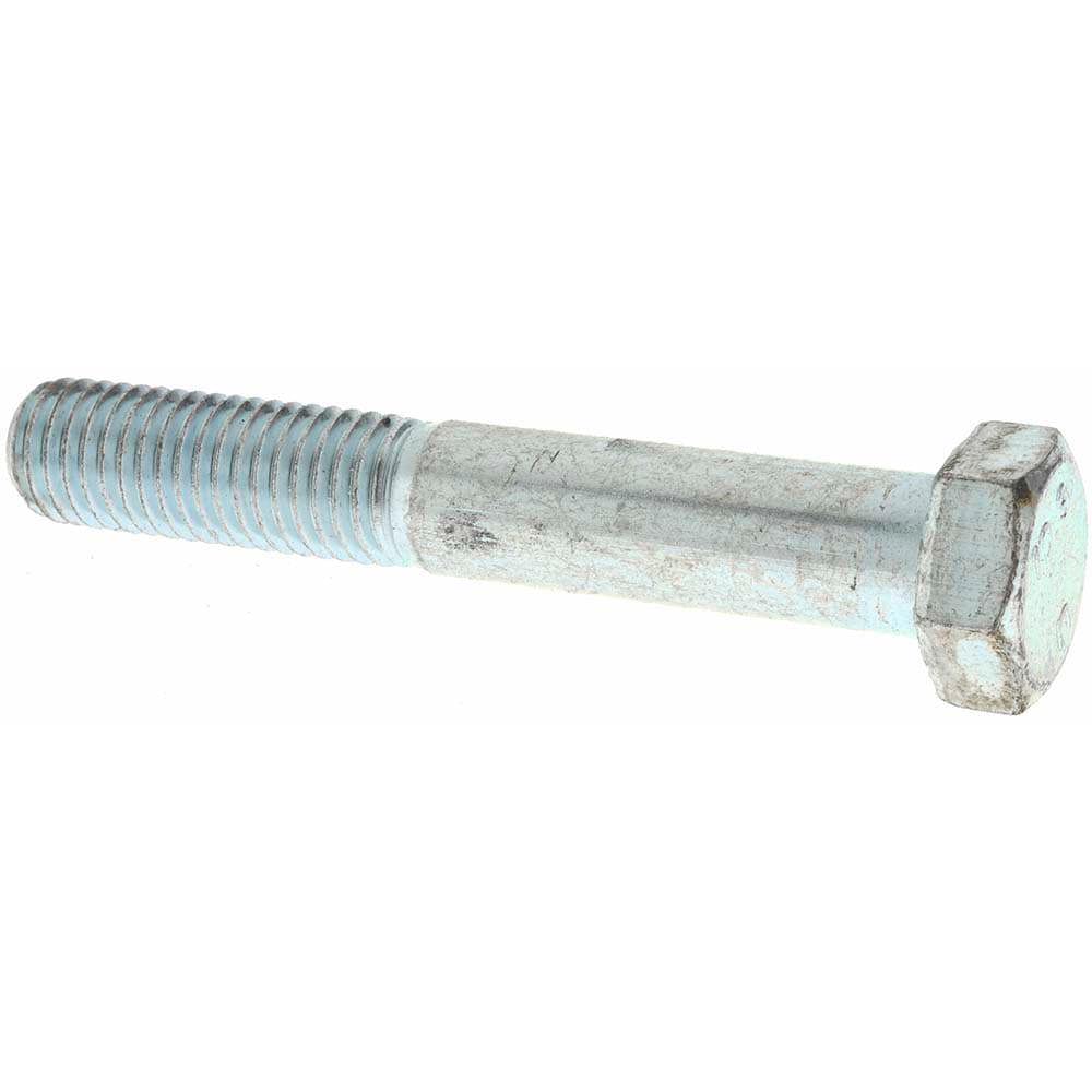 Hex Head Cap Screw: M14 x 2.00 x 90 mm, Grade 10.9 Steel, Zinc-Plated