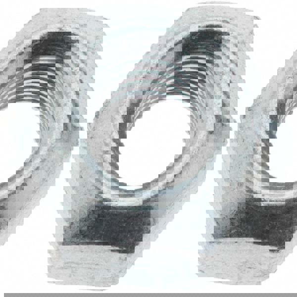 Hex Lock Nut: Distorted Thread, Grade 8.8 Steel, Zinc-Plated