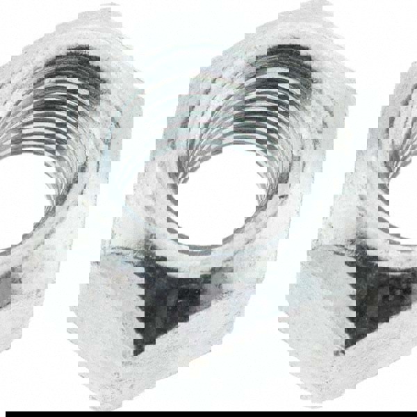 Hex Lock Nut: Distorted Thread, Grade 8.8 Steel, Zinc-Plated