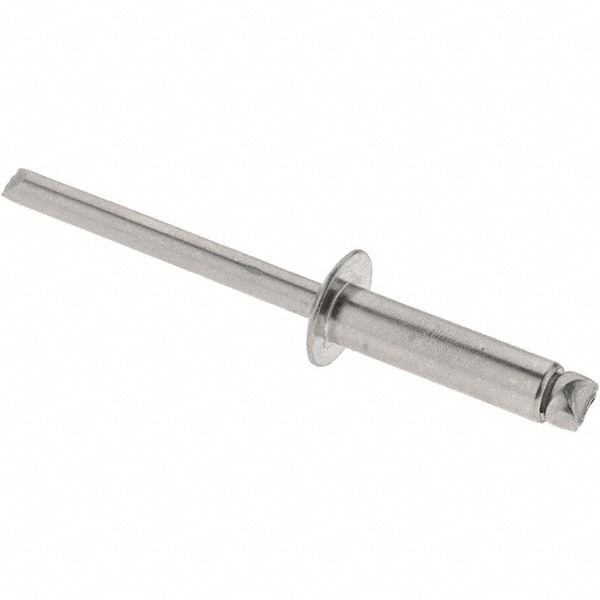 Open End Blind Rivet: Size 68, Dome Head, Stainless Steel Body, Stainless Steel Mandrel