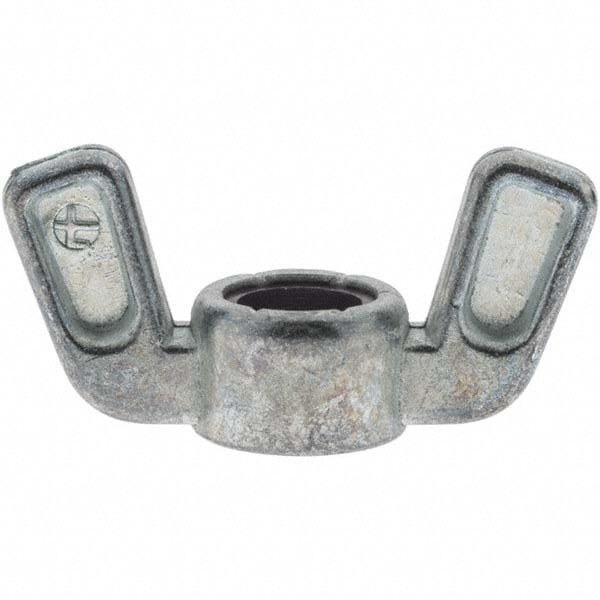 3/8-16 UNC, Zinc Plated, Zinc Alloy Nylon-Insert Locking Wing Nut