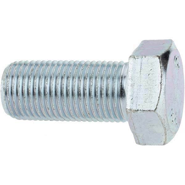 Hex Head Cap Screw: M16 x 1.50 x 35 mm, Grade 8.8 Steel, Zinc-Plated