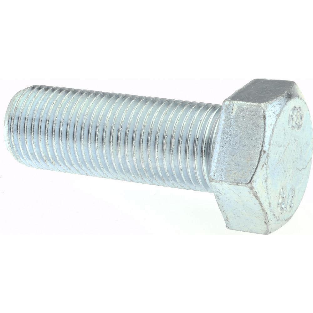 Hex Head Cap Screw: M16 x 1.50 x 45 mm, Grade 8.8 Steel, Zinc-Plated
