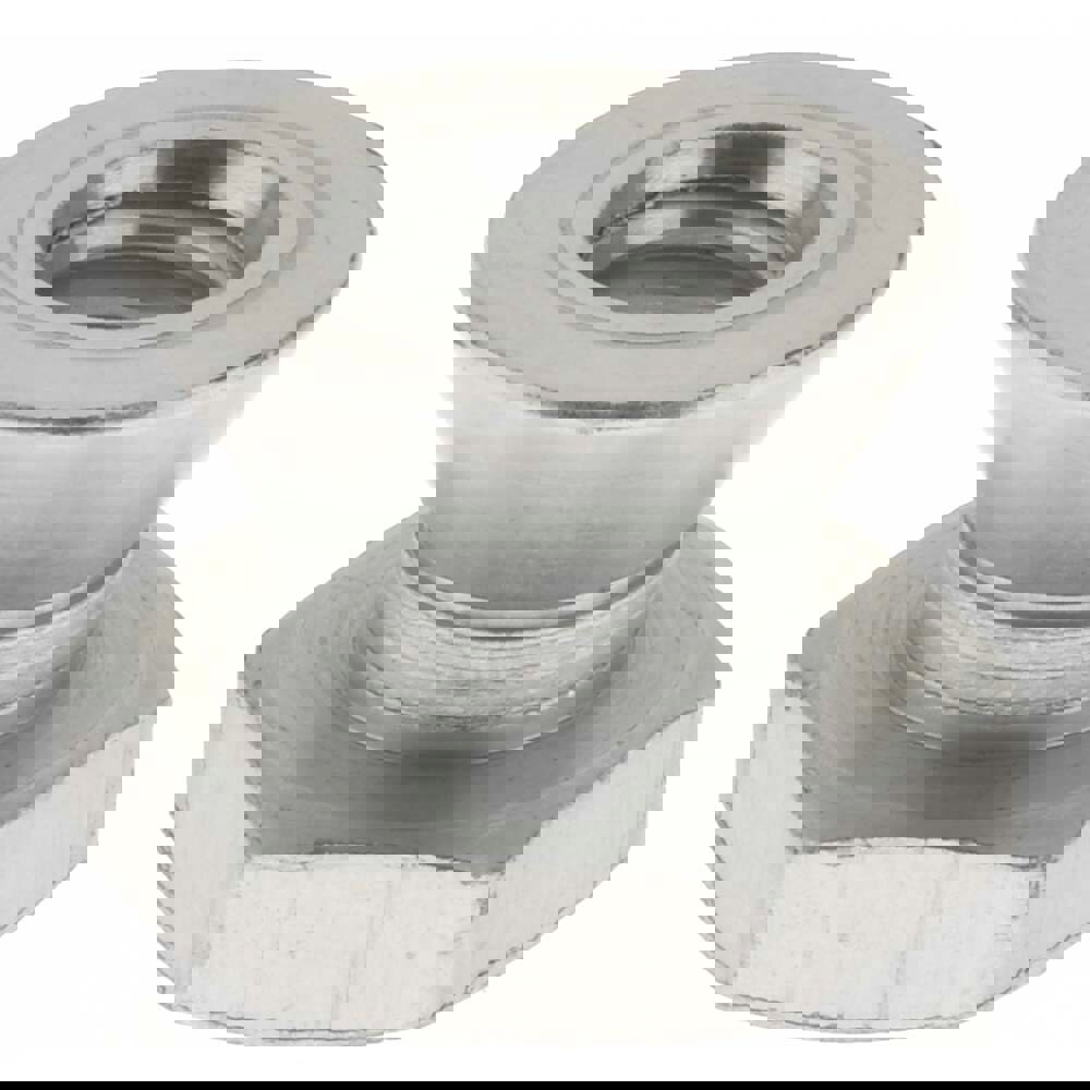 Spherical Fixture Nuts; System of Measurement: Inch ; Thread Size (Inch): 5/16-18 ; Height (Inch): 1/2 ; Material: Aluminum ; Thread Direction: Right Hand ; Finish/Coating: Bright/Uncoated