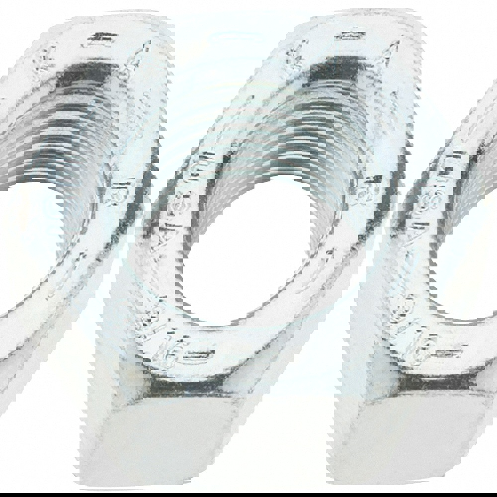 Hex Nut: 9/16-18, Grade 8 Steel, Zinc Yellow Dichromate Finish