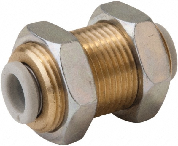 Push-To-Connect Tube Fitting: Bulkhead Union, M12 x 1 Thread