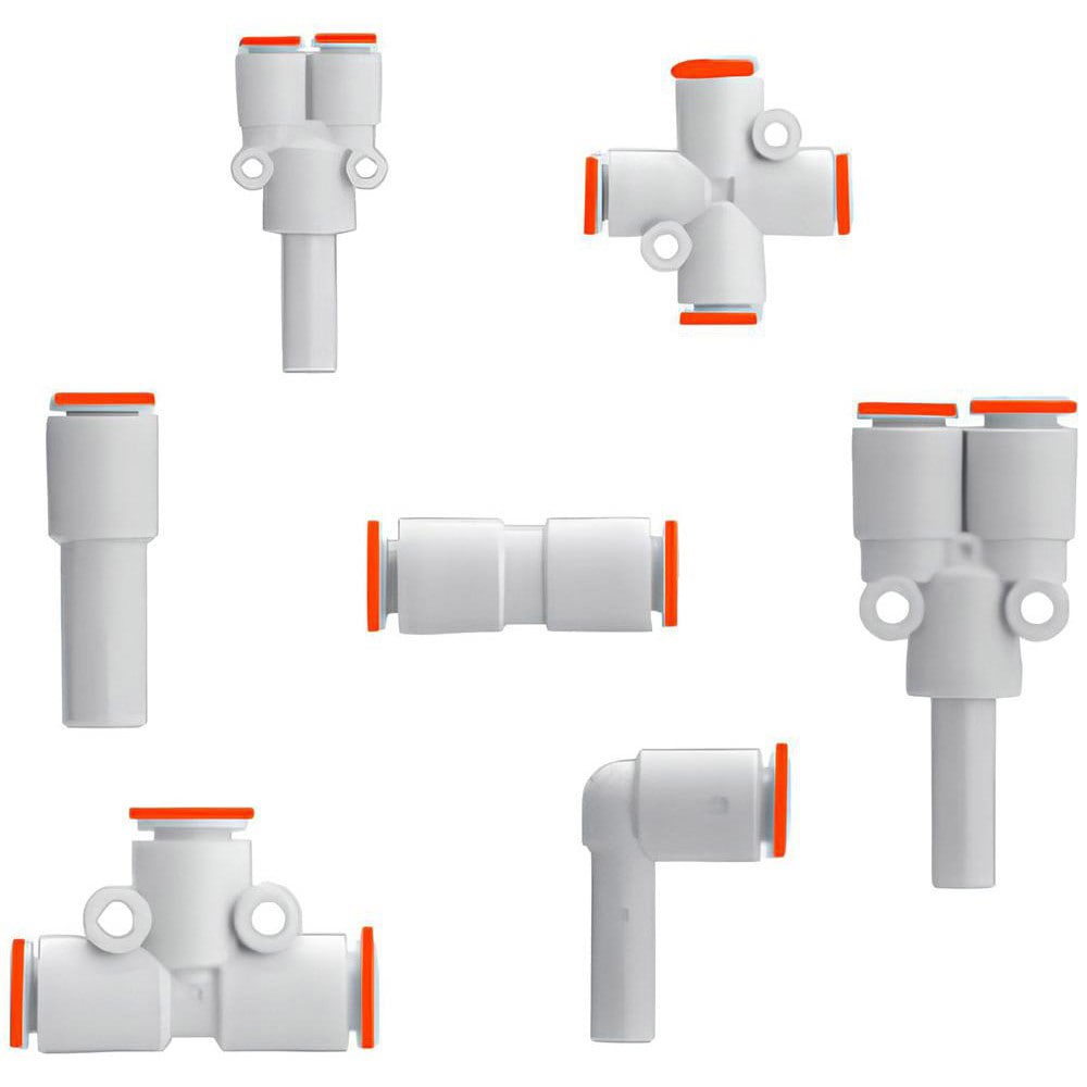 Push-To-Connect Tube Fitting: Different Diameter, Straight, 1/8