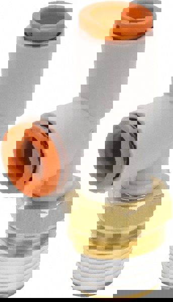 Push-to-Connect Push-to-Connect Fitting: Run Tee, NPT, 3/16