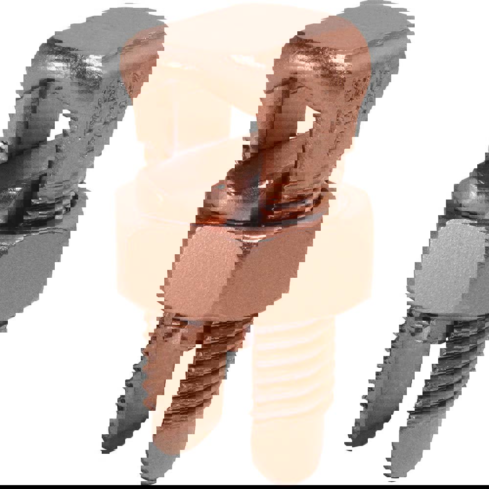 Split Bolt Connectors; Connector Material: Copper; Maximum Compatible Wire Size (AWG): 2 (Strand); Minimum Compatible Wire Size (AWG): 6 (Strand); Pressure Bar Material: Copper Alloy; Compatible Wire Type: Copper; Head Width (Decimal Inch): 0.62; Overall