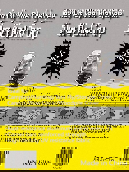 Tarp/Dust Cover: Black & Silver, Polyethylene, 40' Long x 30' Wide, 11 to 12 mil