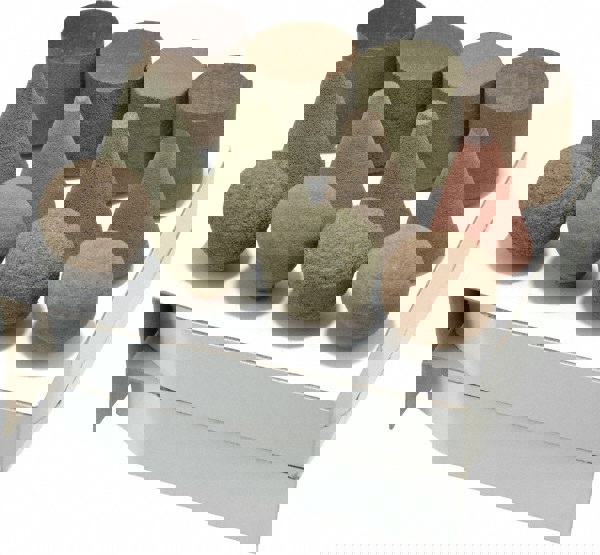 12 Piece Aluminum Oxide Rubber Rubber Mounted Abrasive Wheel Set