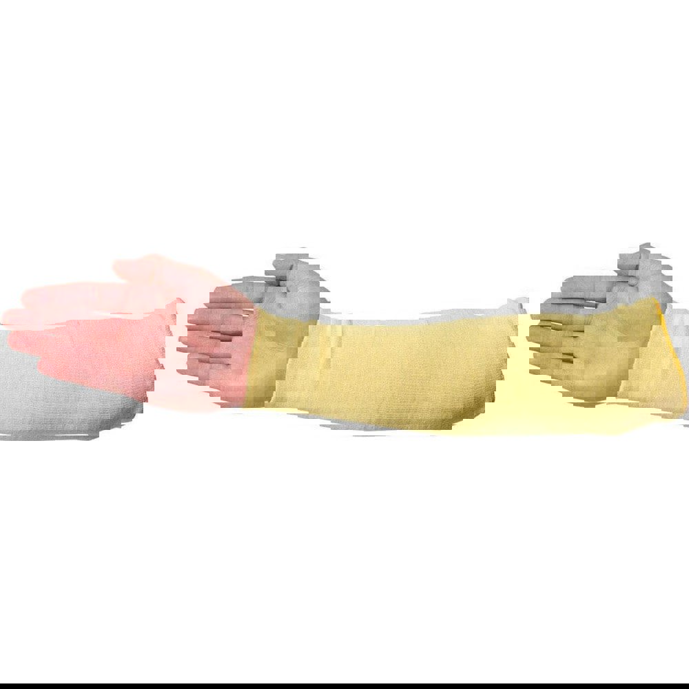 Cut & Puncture-Resistant Sleeve: Size Universal, Kevlar, Yellow, ANSI Cut A4