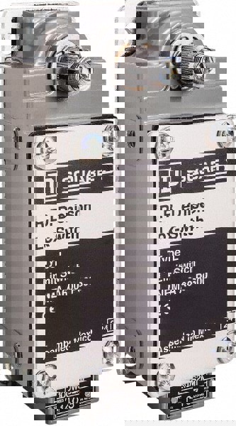 General Purpose Limit Switch: DPDT, NC, Rotary Spring Return, Side