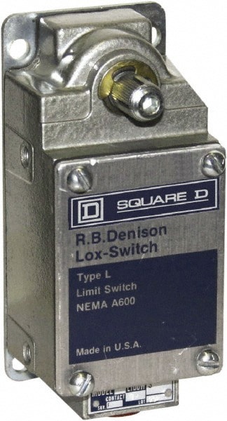 General Purpose Limit Switch: 3PDT, 2NO/NC, Rotary Spring Return, Side