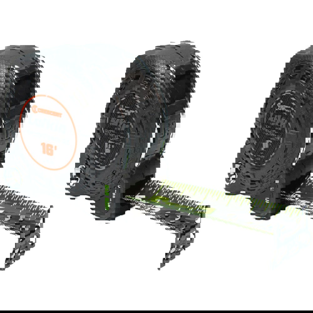 Tape Measures; Length Ft.: 16.000 ; Graduation (Inch): 1/16 ; Blade Material: Steel ; Standout Length (Feet): 16.00 ; Case Type: Closed ; Rewind Type: Automatic